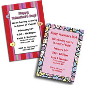 Valentine's Day invitations and party favors